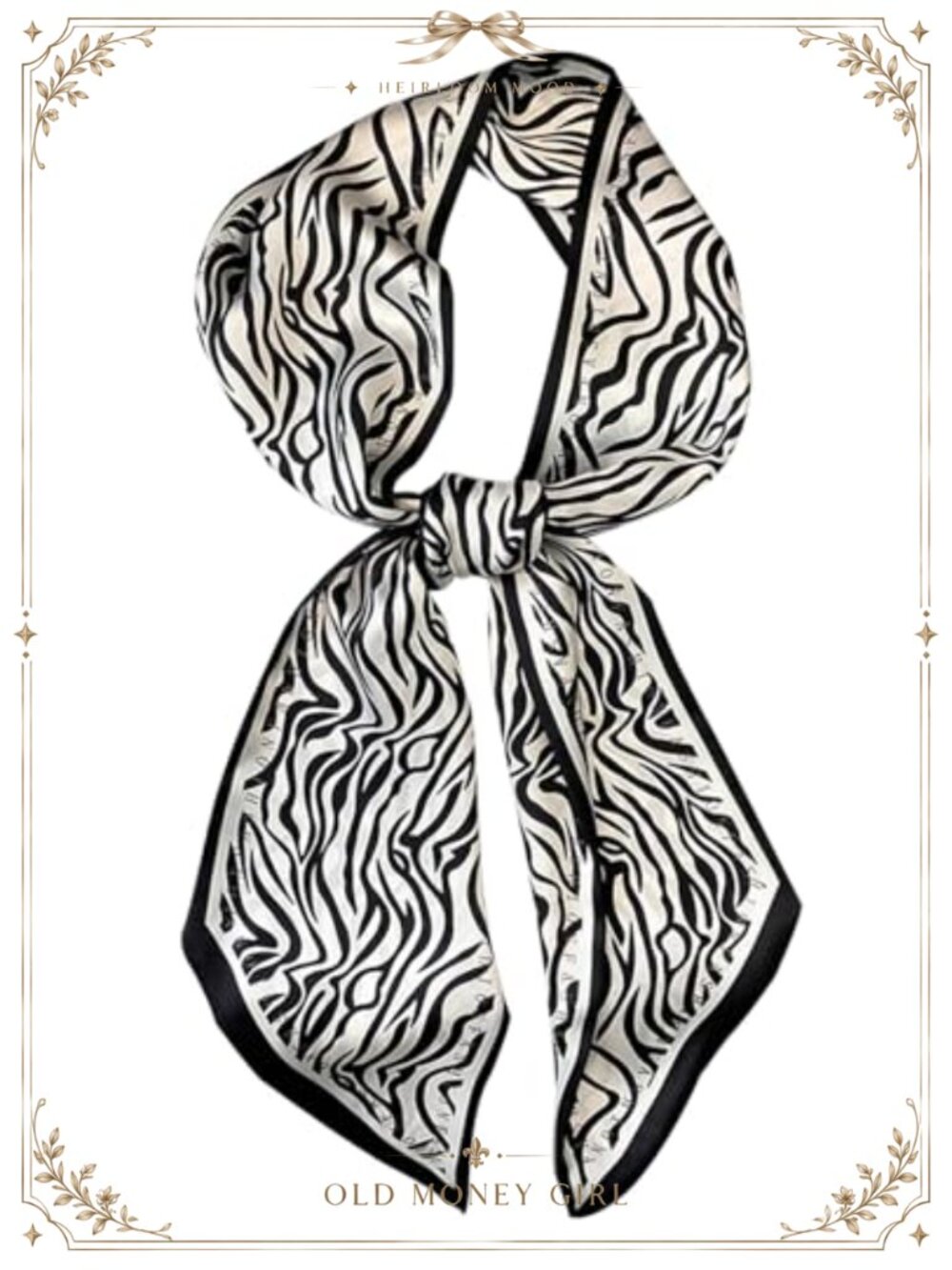 Satin Silk Feel Long Scarf Paisley Head Wrap Bag Hair Accessory
